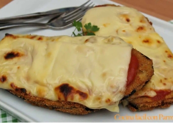 milanesas berenjena jamón queso