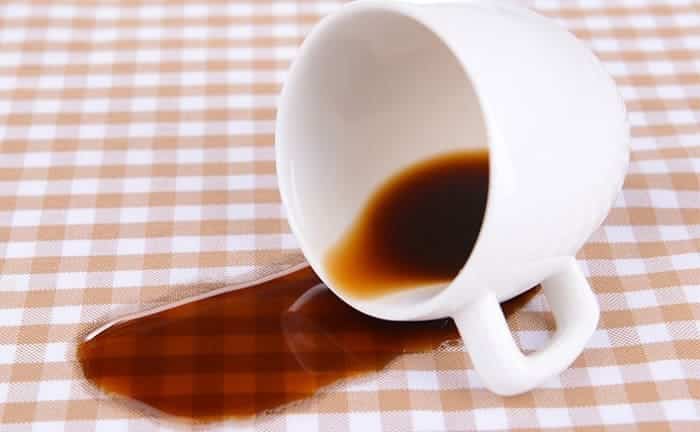 absorber mancha cafe tejido