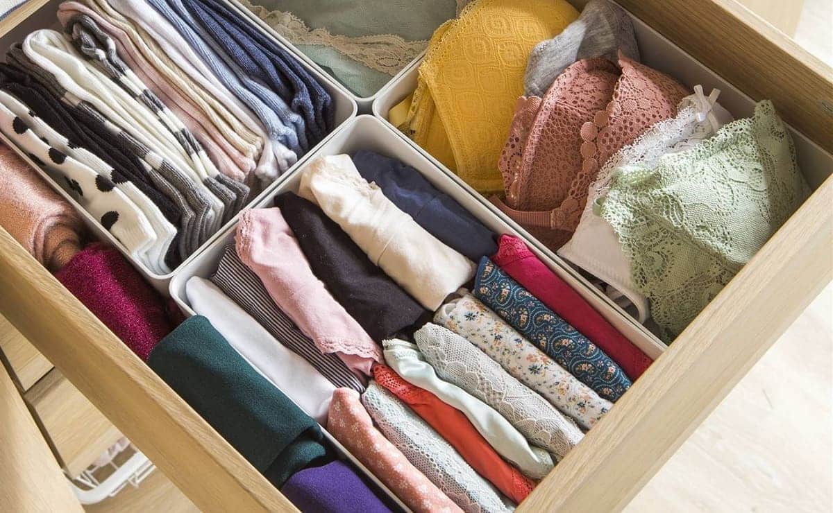 Cómo doblar ropa interior y organizar el cajón. Método del bolsillito 