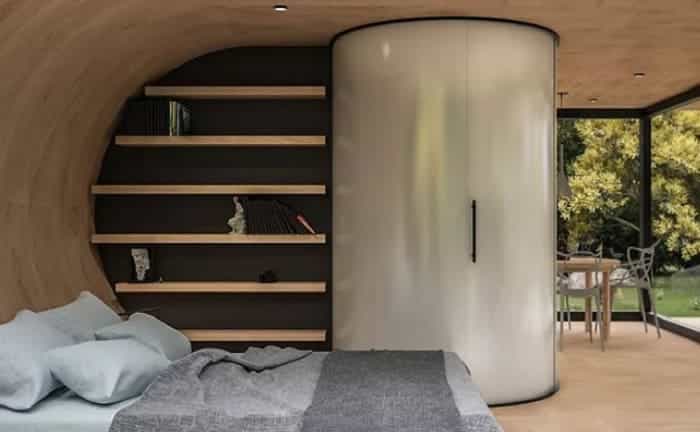 futurista mini casa aislamiento