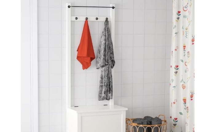 vista del banco toallero Hemnes de Ikea