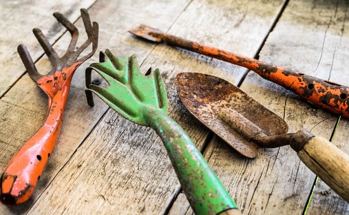 limpiar herramientas oxidadas sal harina