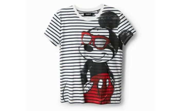 camiseta rayada Mickey Mouse Desigual