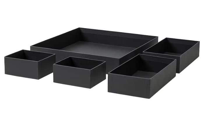 cajas GRÂSIDAN Ikea negras