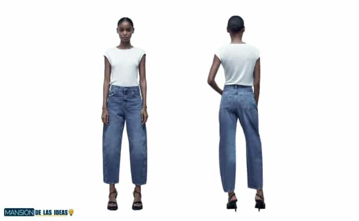 Jeans con forma de globo de Zara