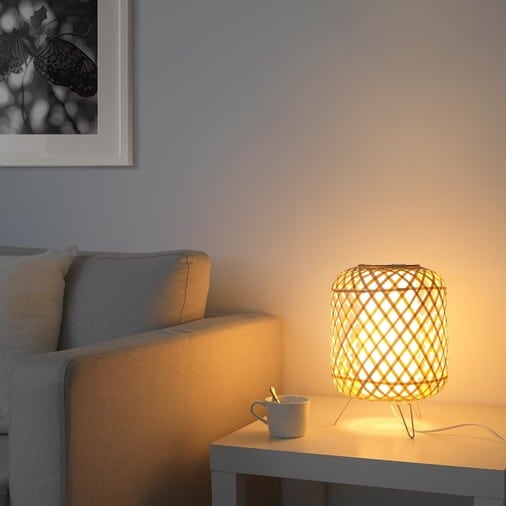 Gottorp lámpara mesa bambú Ikea