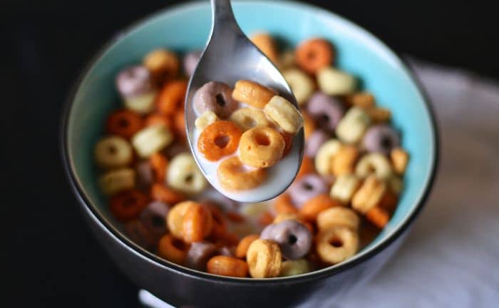 Cereales alimentos no saludables