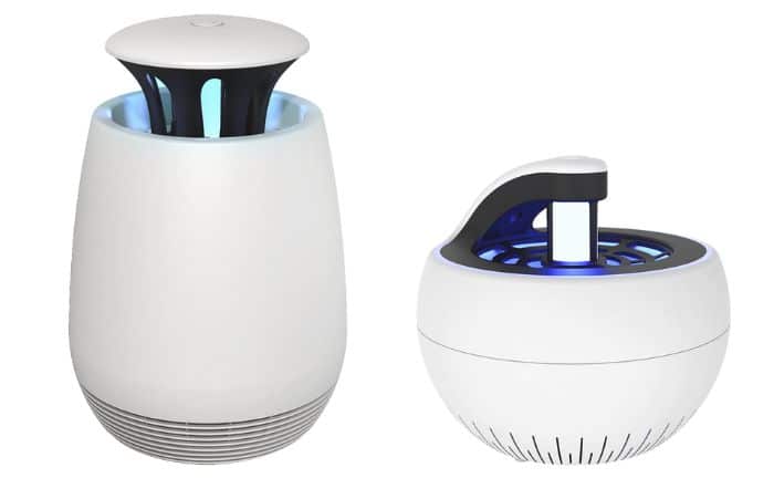 La lámpara antimosquitos por aspiración QUIGG está disponible en dos modelos: ovalado o circular