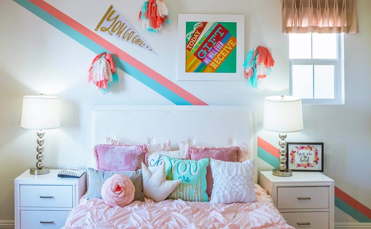 dormitorio adolescente en rosa