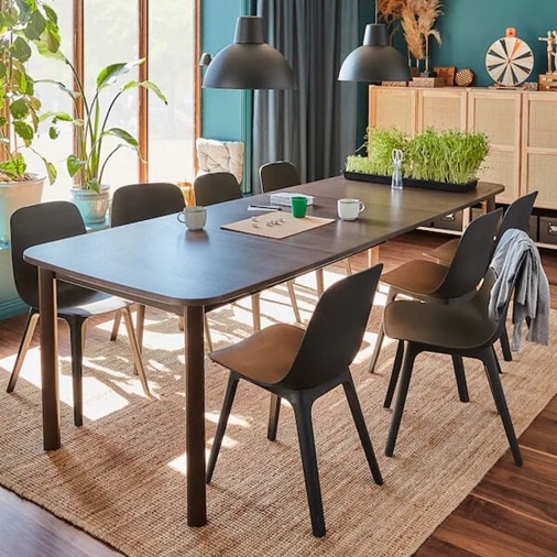 Mesa extensible marrón Ikea