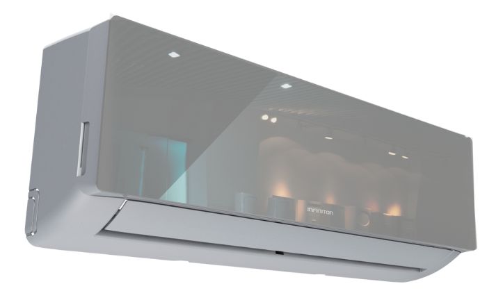 El aire acondicionado Infiniton Split-a3503p+ ha sido creado con un diseño de espejo que le ayuda a combinar mejorcon los estilos decorativos de un hogar