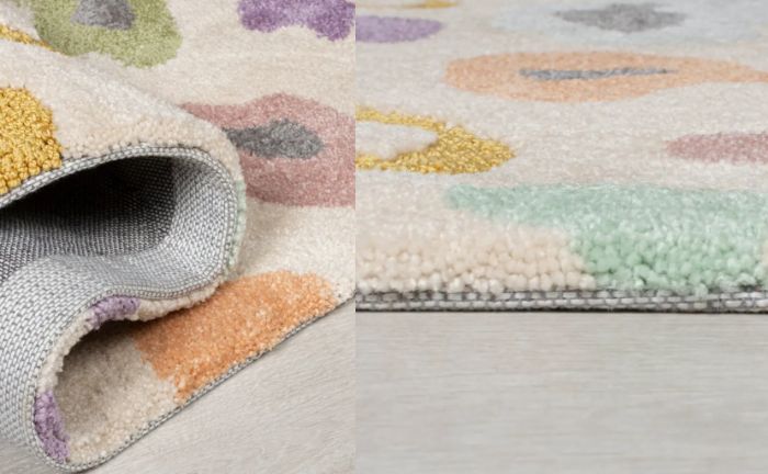 Detalle de la alfombra "Leopard Brights" de H&M Home