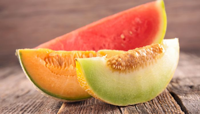 almuerzo fruta verano sandia melon