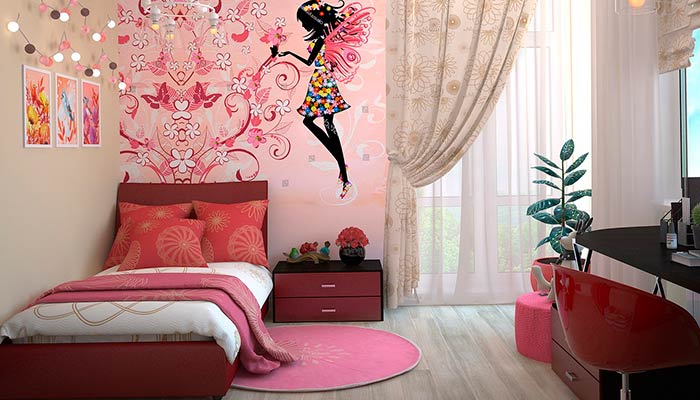 dormitorio infantil en rosa
