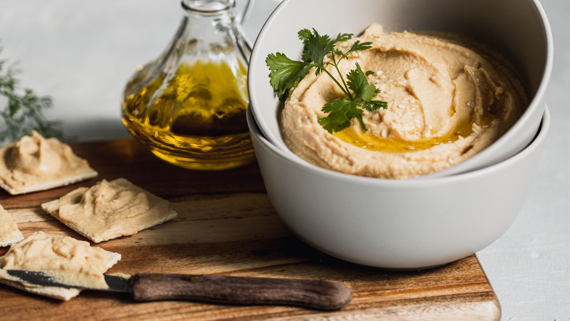 meriendas saludables bocadillo humus