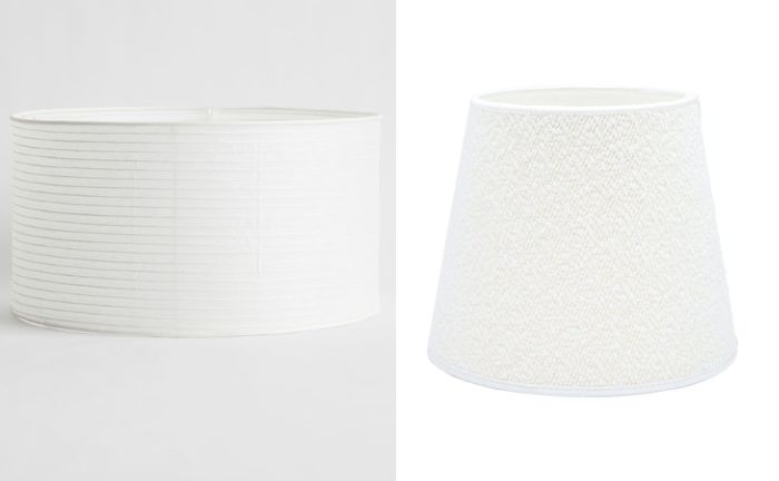 Pantalla de lámpara en papel de arroz y pantalla de lámpara Mía de H&M Home