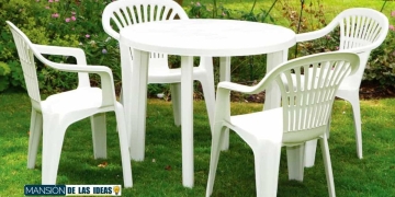 limpieza sillas mesas plastico