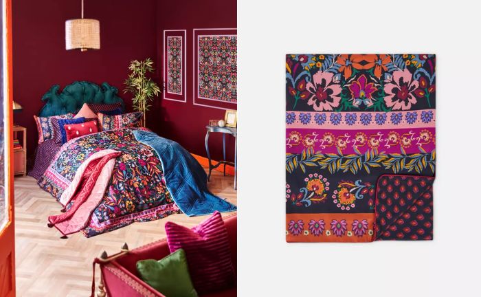 Funda de edredón doble con diseño floral multicolor de Primark Home