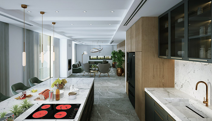 Integrar cocina y salón amplía visualmente los espacios