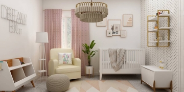 Dormitorio infantil con decoración en colores claros