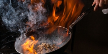 cocina incendio bicarobnato