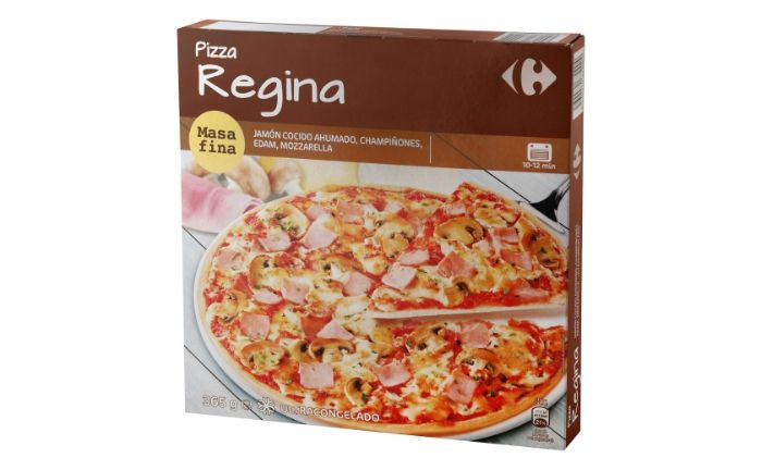 Pizza Regina Carrefour masa fina Italia