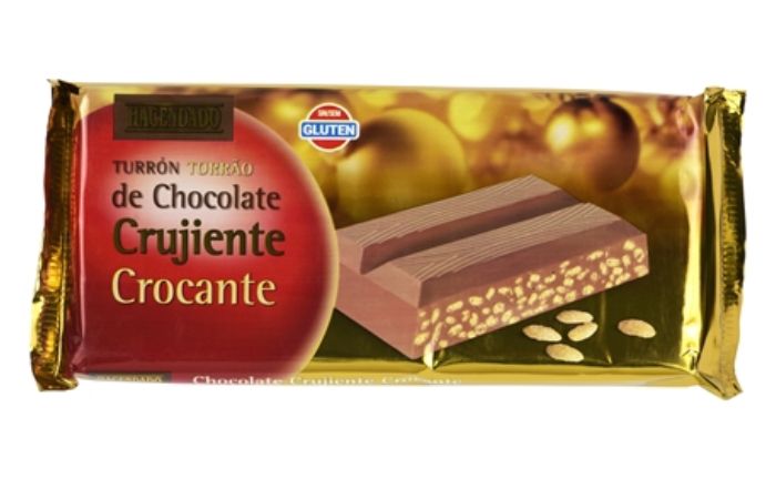 Turrón chocolate crujiente Hacendado Mercadona