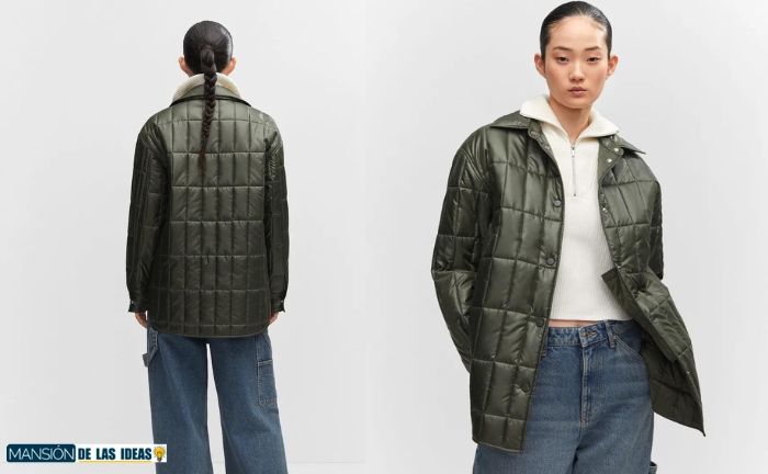 Anorak acolchado con tejido impermeable de Mango
