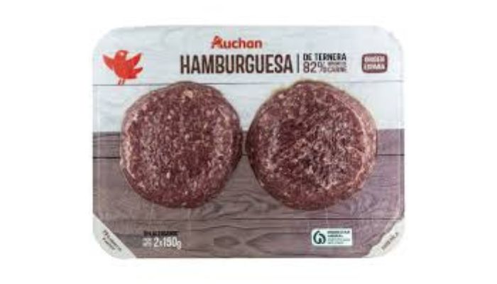 La nueva hamburguesa ternera Auchan de Alcampo en su práctico y económico pack